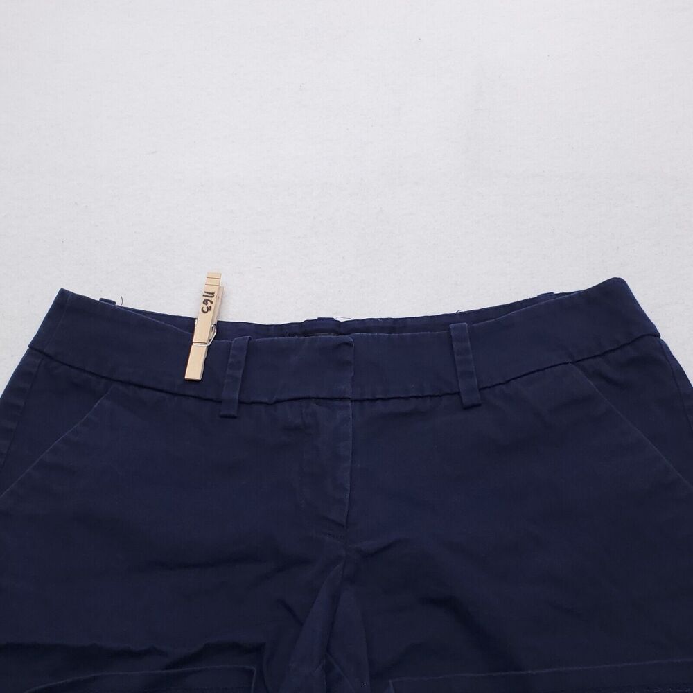 Mossimo Casual Button Zip Medium Wash Chino Short Shorts Womens Size 6 Blue